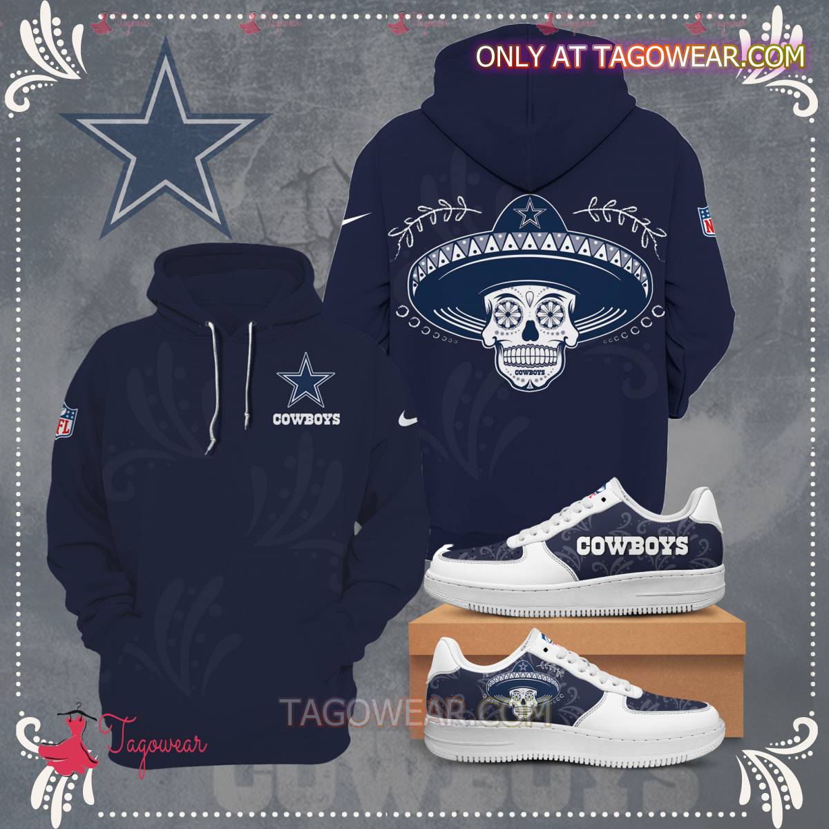 Dallas Cowboys Mexican Skull Hoodie