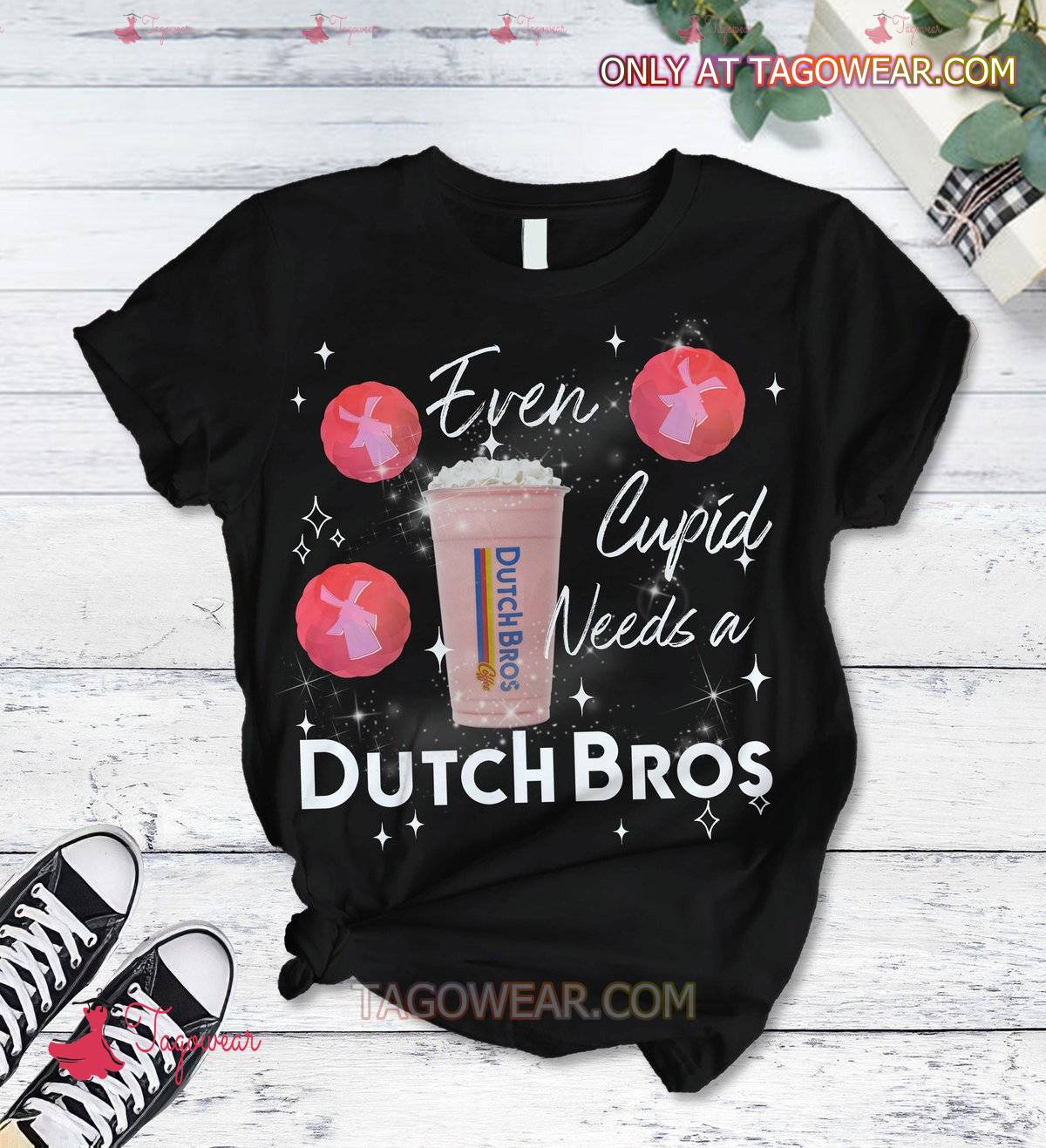 Even Cupid Needs A Dutch Bros Coffee Pajamas Set a