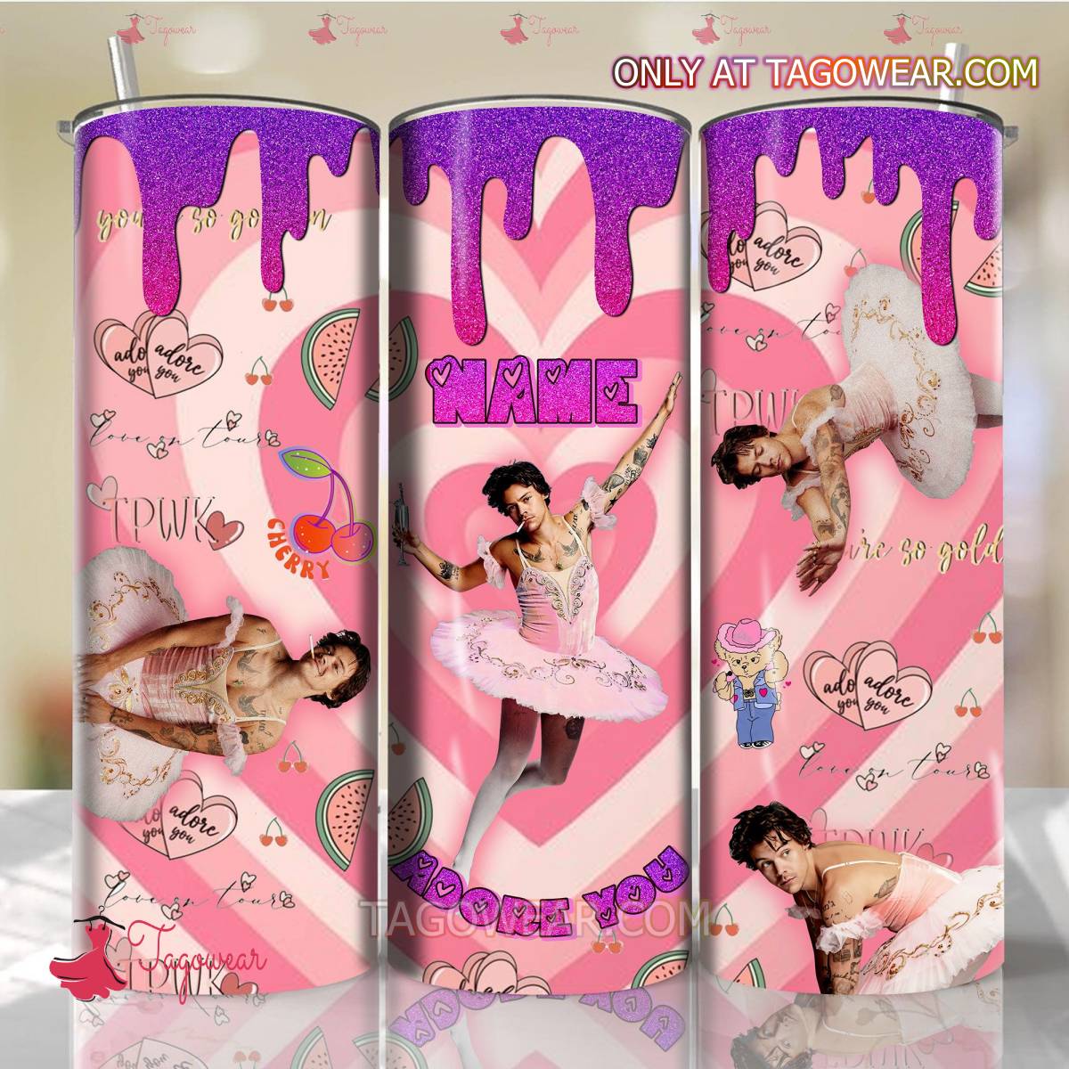 Harry Styles Adore You Personalized Skinny Tumbler
