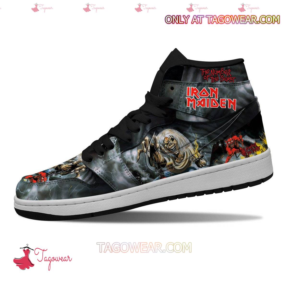Iron Maiden The Number Of The Beast Air Jordan High Top Shoes b