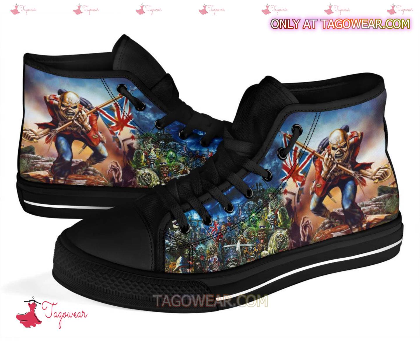 Iron Maiden The Trooper High Top Canvas Shoes a
