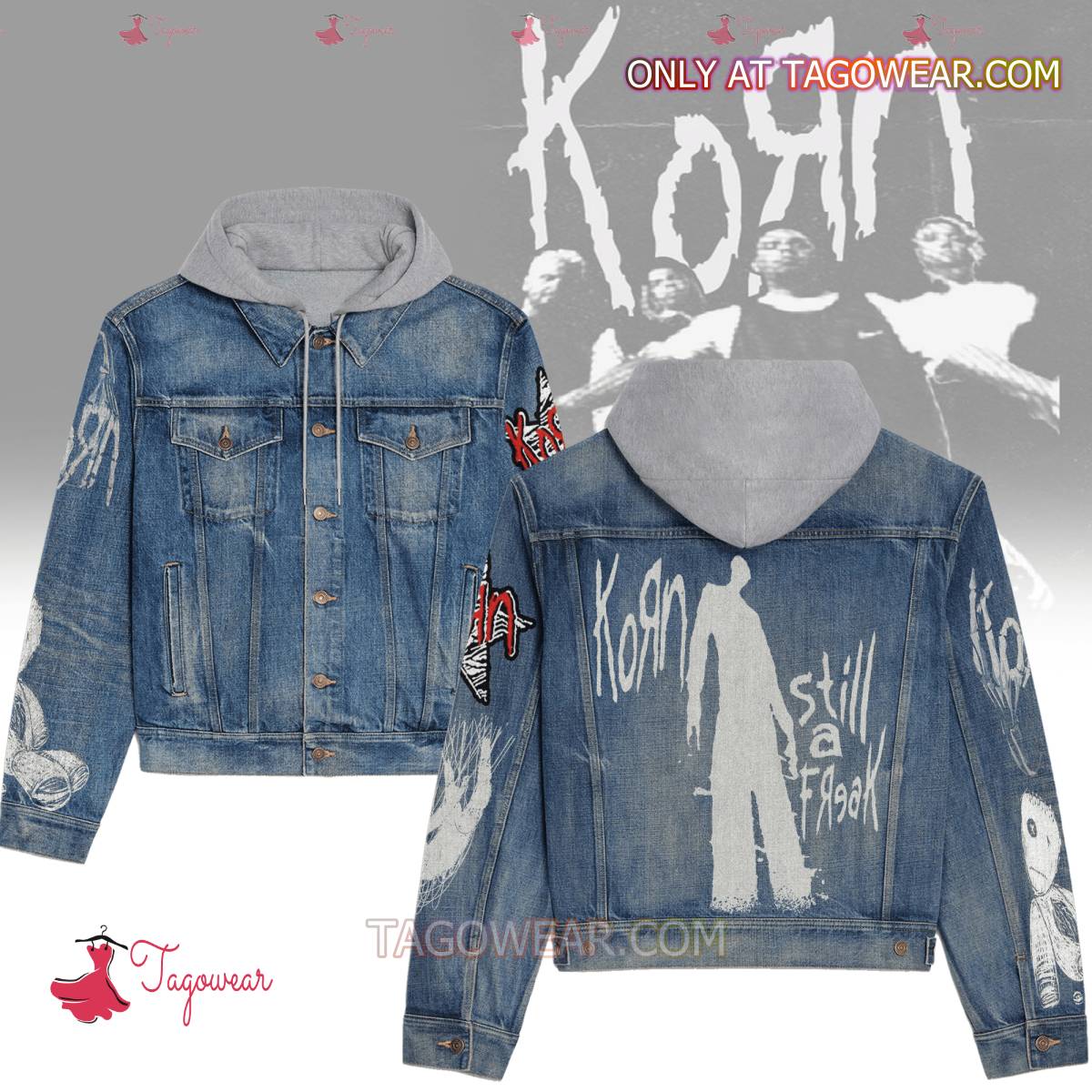 Korn Still A Freak Jean Hoodie Jacket