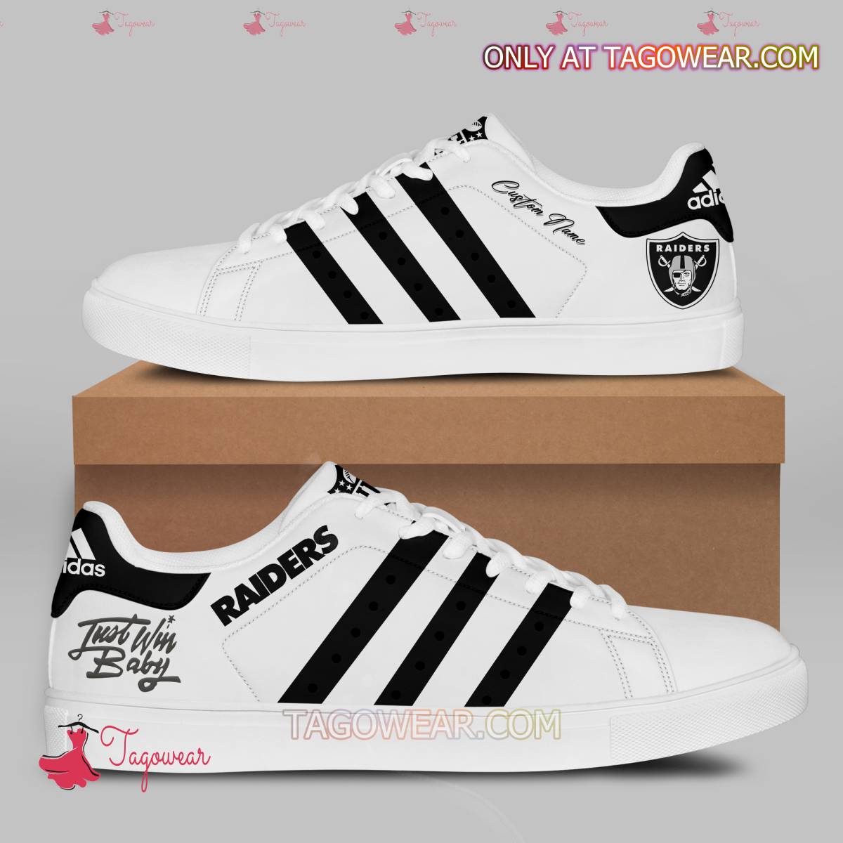 Las Vegas Raiders Just Win Baby Personalized Stan Smith Shoes