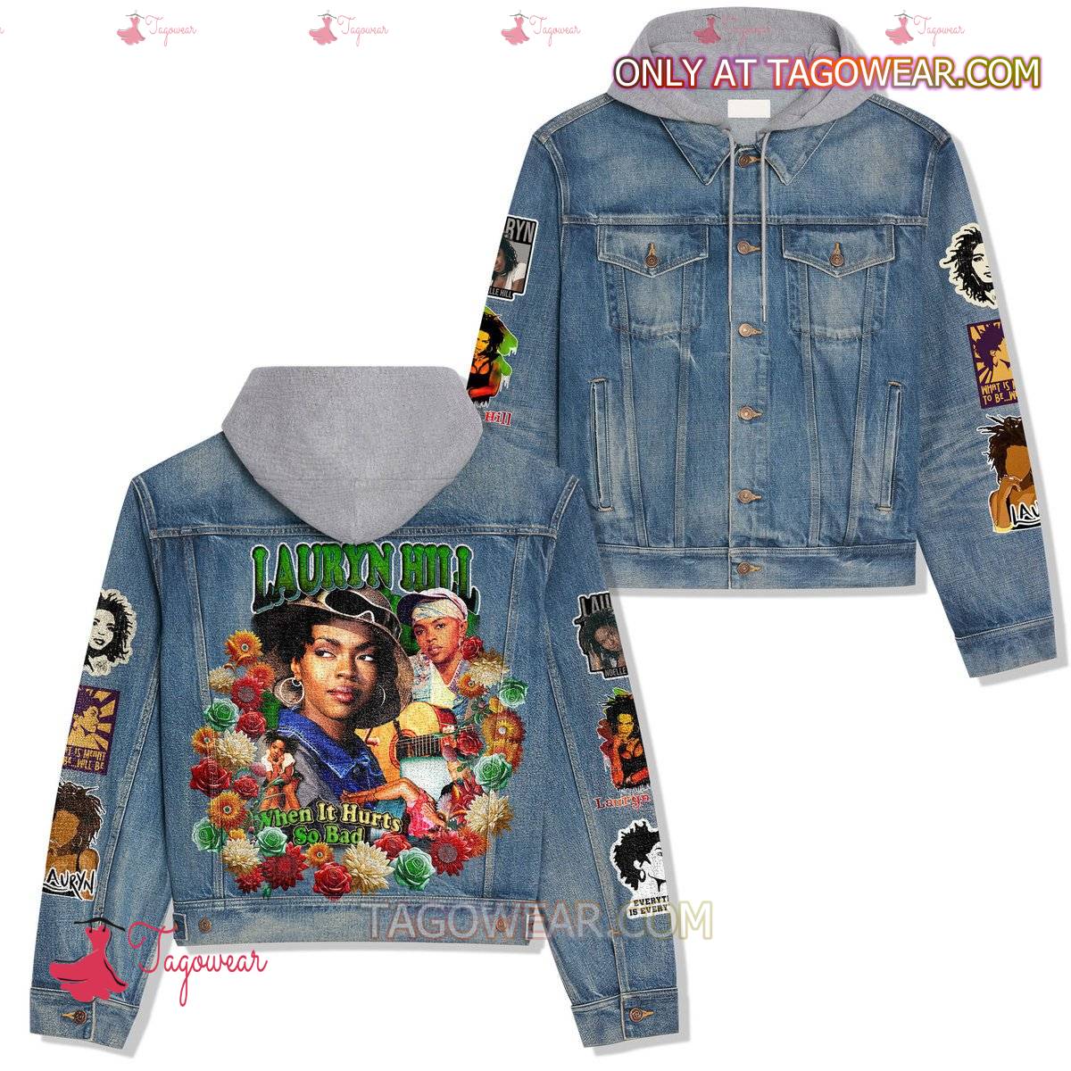 Lauryn Hill When It Hurts So Bad Jean Hoodie Jacket - Tagowear