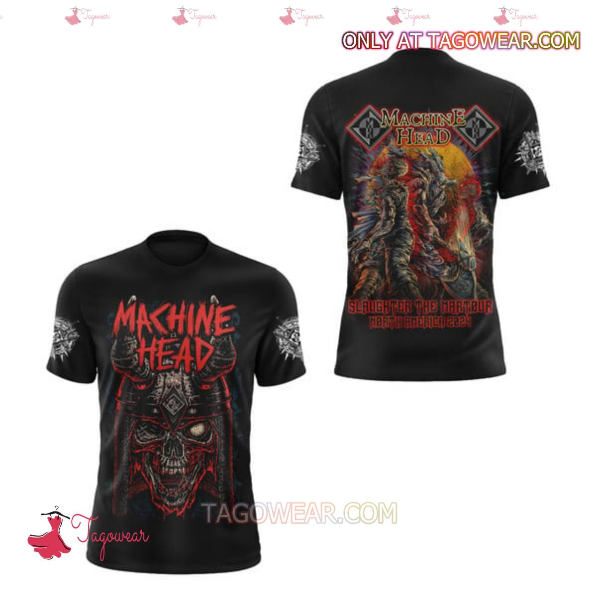Machine Head Slaughter The Martour North America 2024 T-shirt, Hoodie c