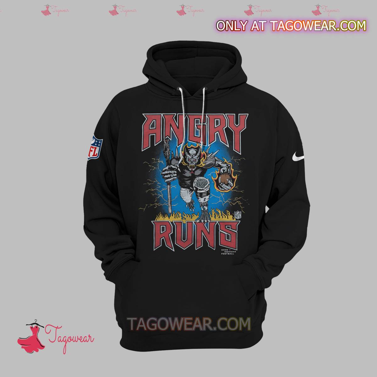 Miami Dolphins Angry Runs Nfl Hoodie a