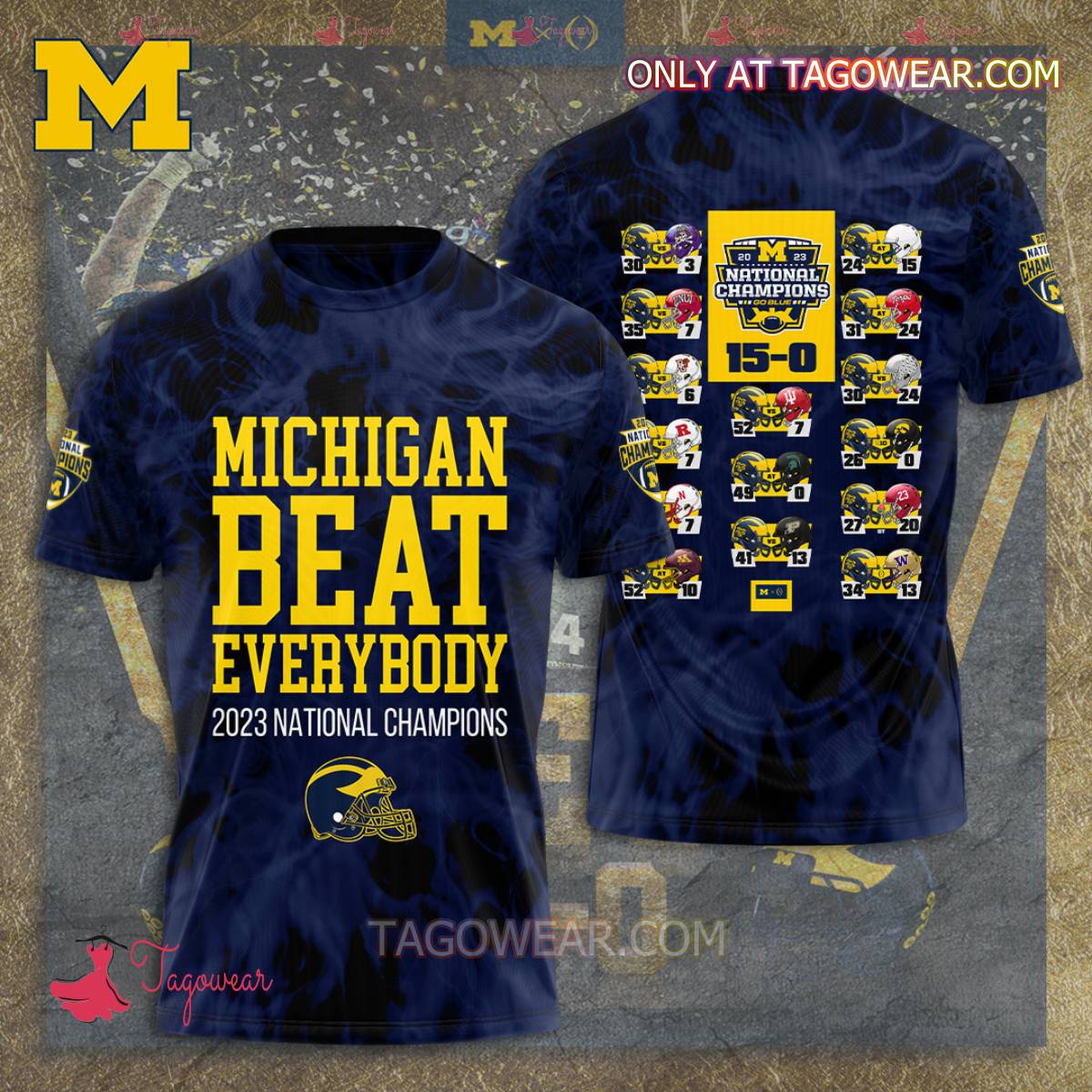 Michigan Beat Everybody 2023 National Champions T-shirt, Hoodie - Tagowear