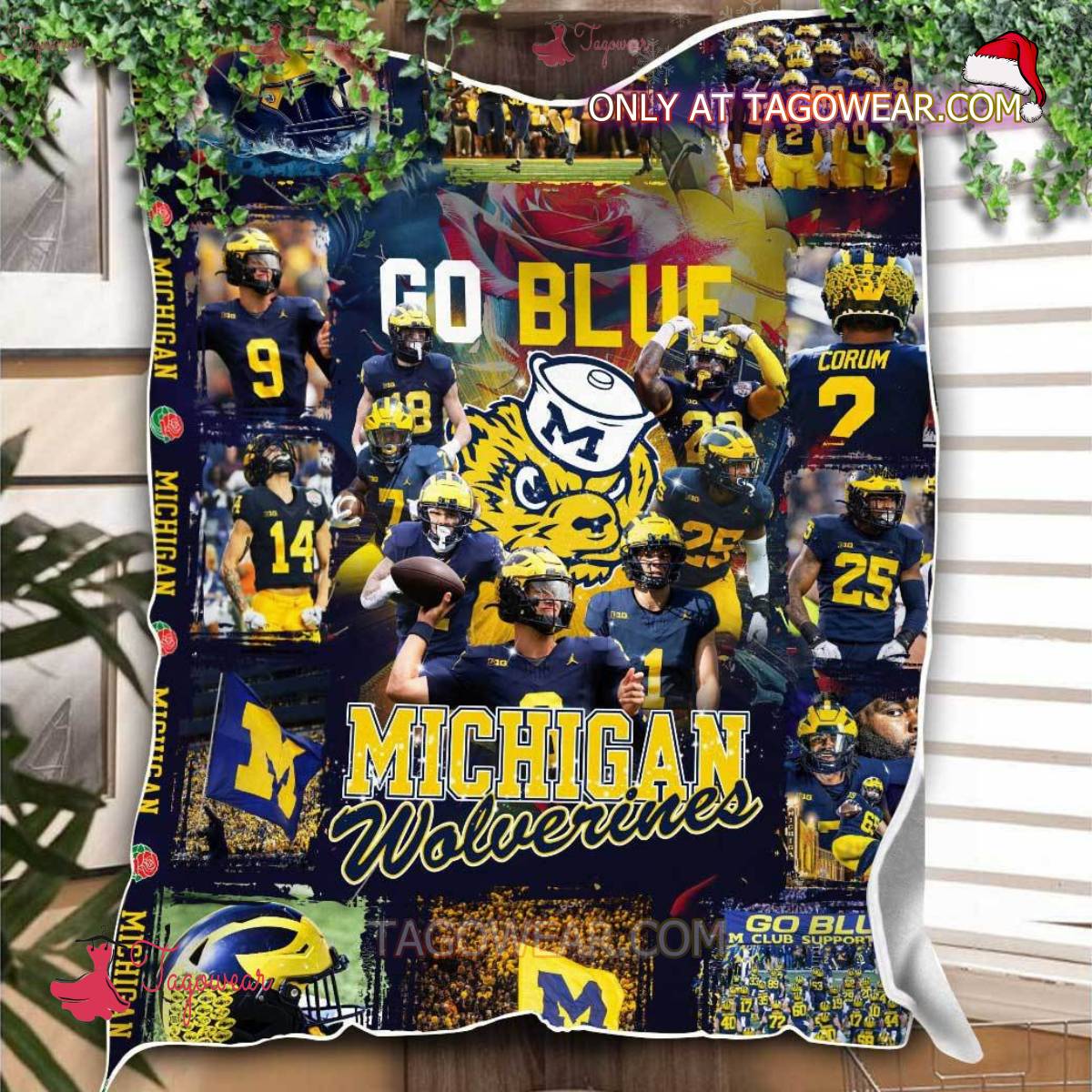 Michigan Wolverine Go Blue Blanket a