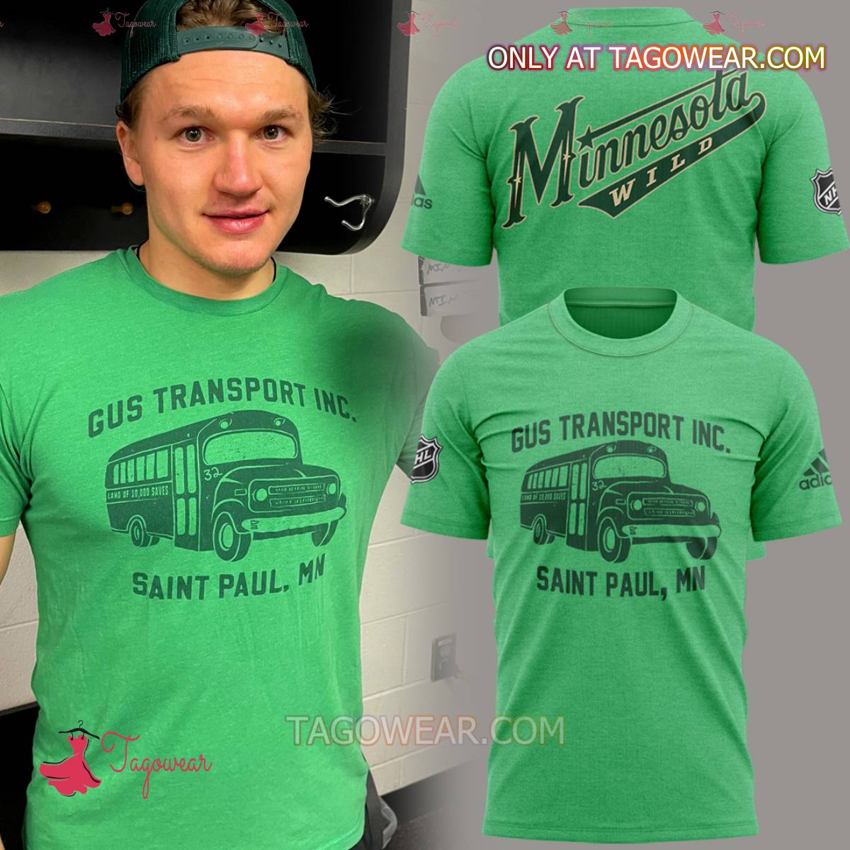 Minnesota Wild Gus Transport Inc. Saint Paul, Mn Shirt