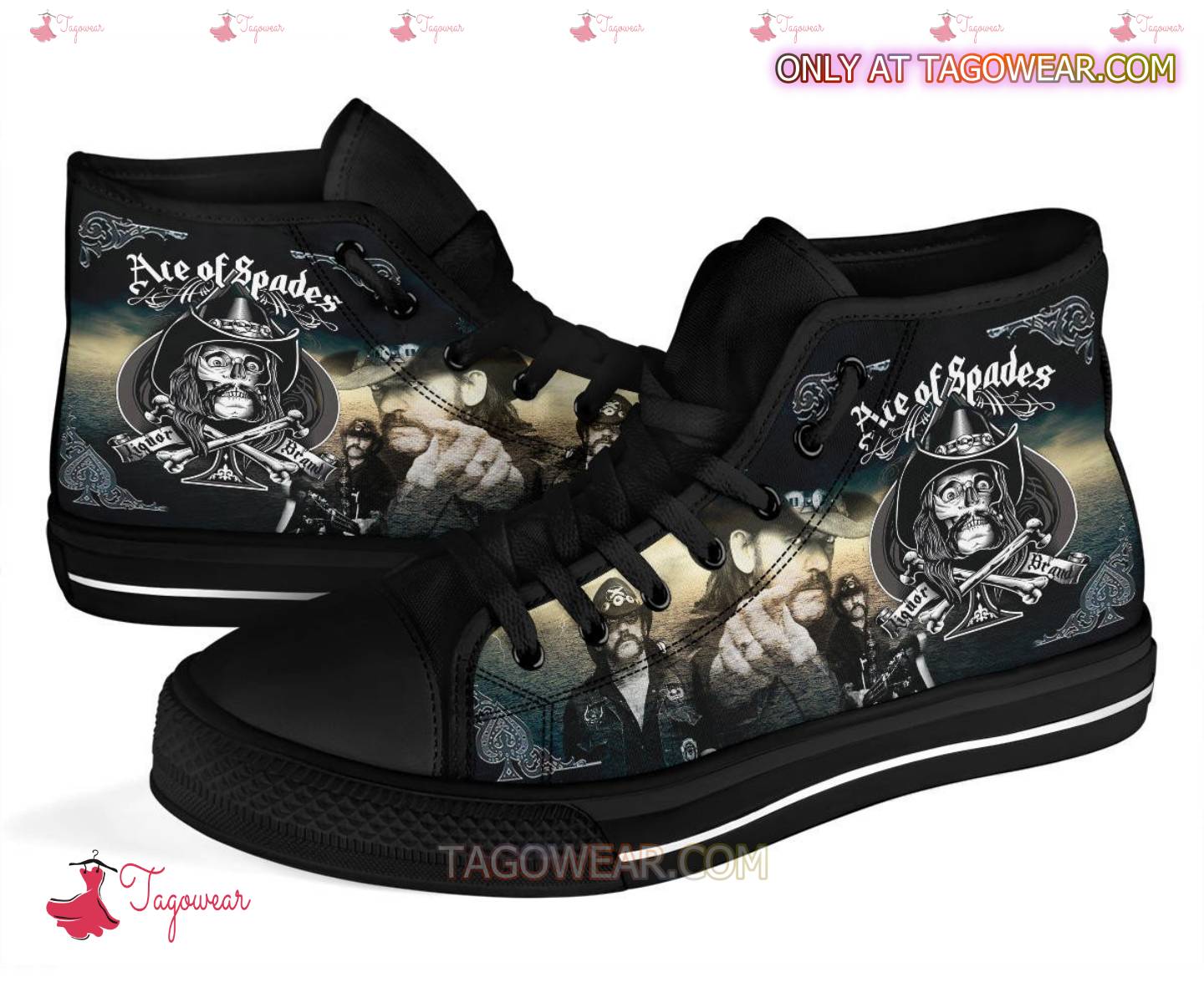 Motorhead Ace Of Spades High Top Canvas Shoes a