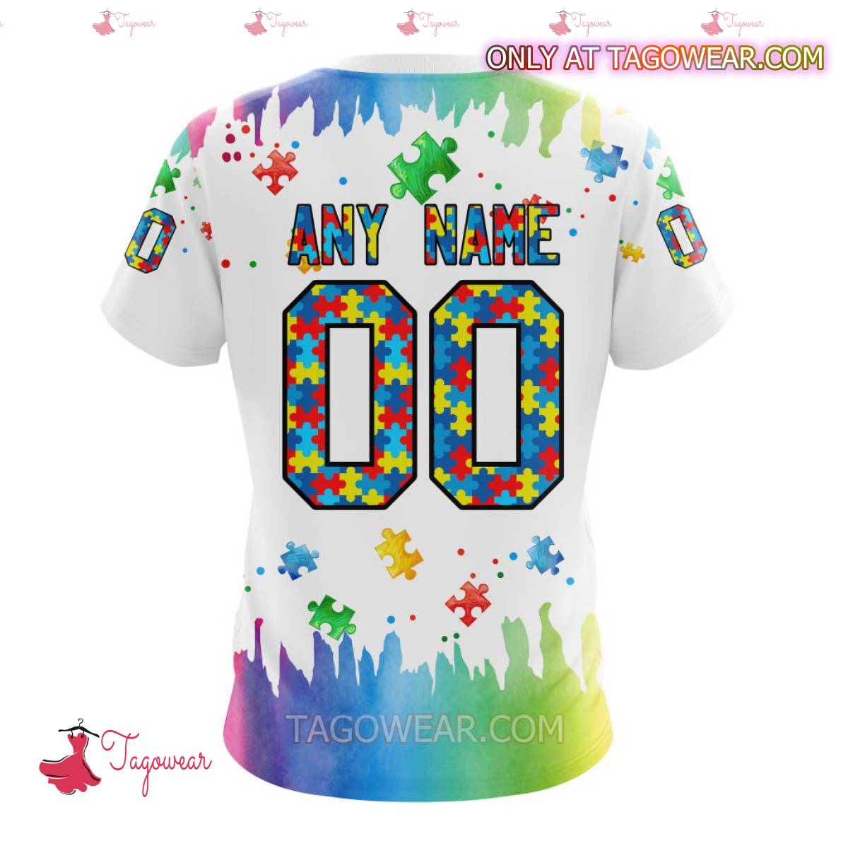 NFL Baltimore Ravens Autism Awareness Rainbow Splash Personalized T-shirt, Hoodie y