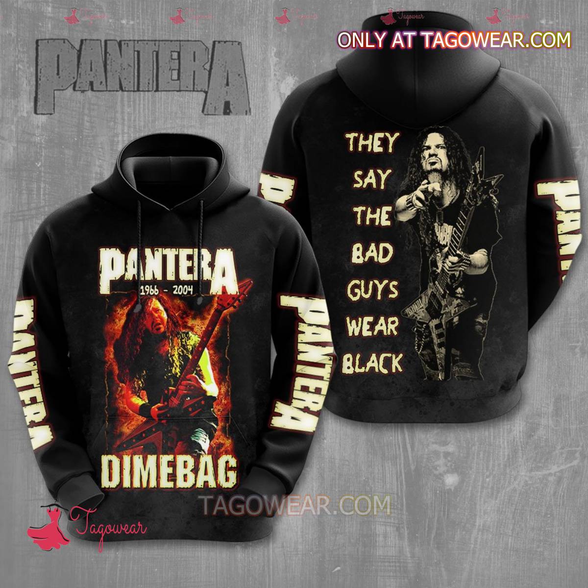 Pantera Dimebag They Say The Bad Guys Wear Black T-shirt, Hoodie a