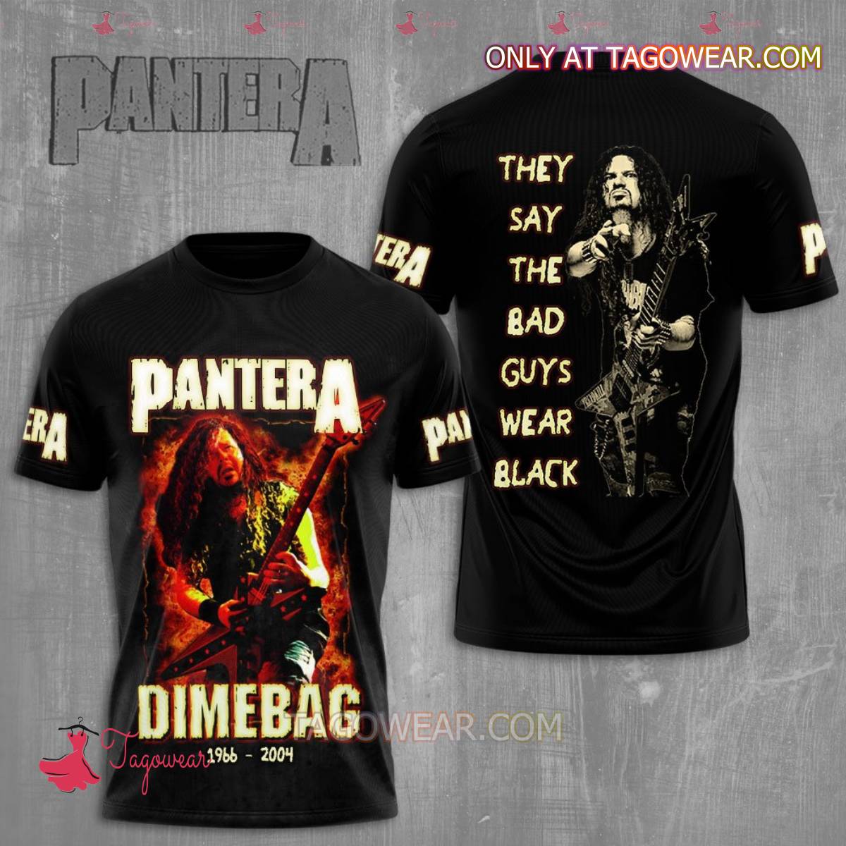 Pantera Dimebag They Say The Bad Guys Wear Black T-shirt, Hoodie