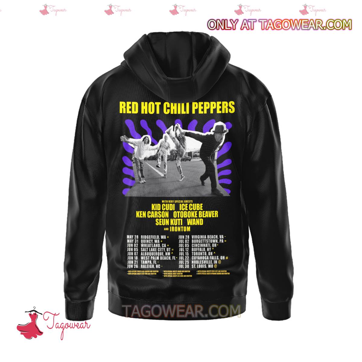 Red Hot Chilli Pepper Tour With Special Guests Kid Cudi, Ice Cube T-shirt, Hoodie b