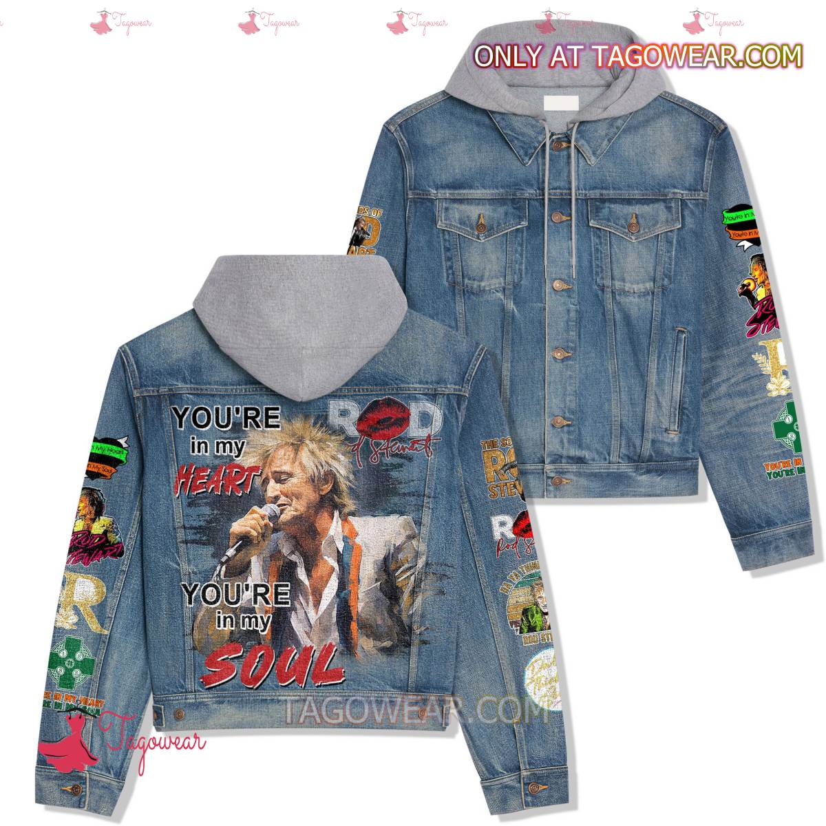 Rod Stewart You're In My Heart You're In My Soul Jean Hoodie Jacket