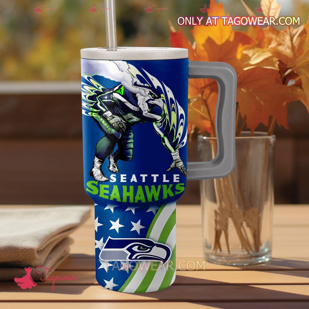 Seattle Seahawks Bring On The 12 40oz Tumbler With Handle a