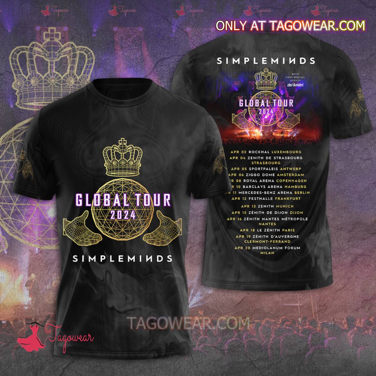 Simple Minds Global Tour 2024 Tshirt, Hoodie Tagowear