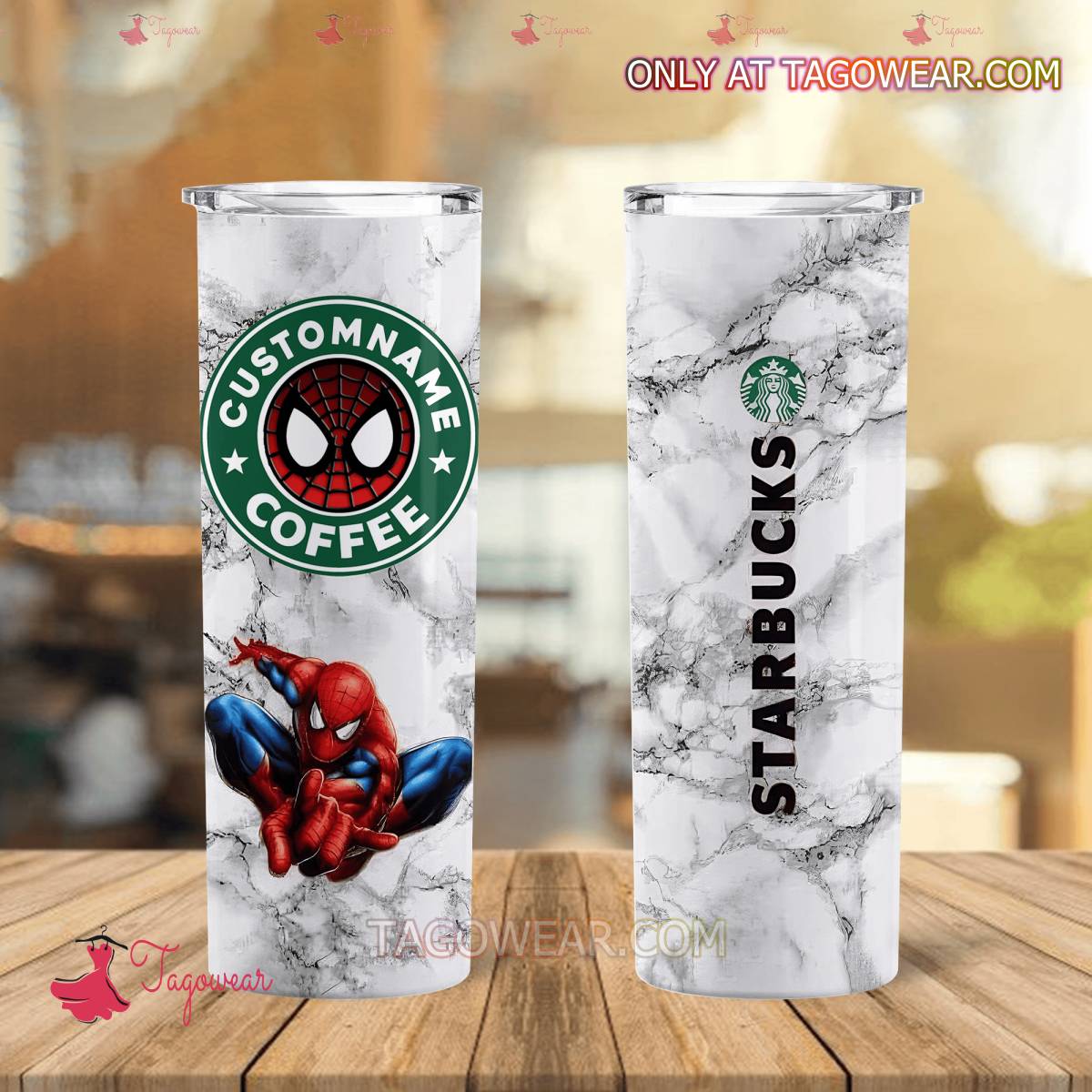 Spider-man Starbucks Coffee Personalized Skinny Tumbler a