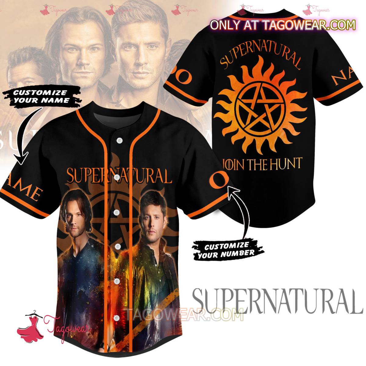 Supernatural Join The Hunt Personalized Baseball Jersey