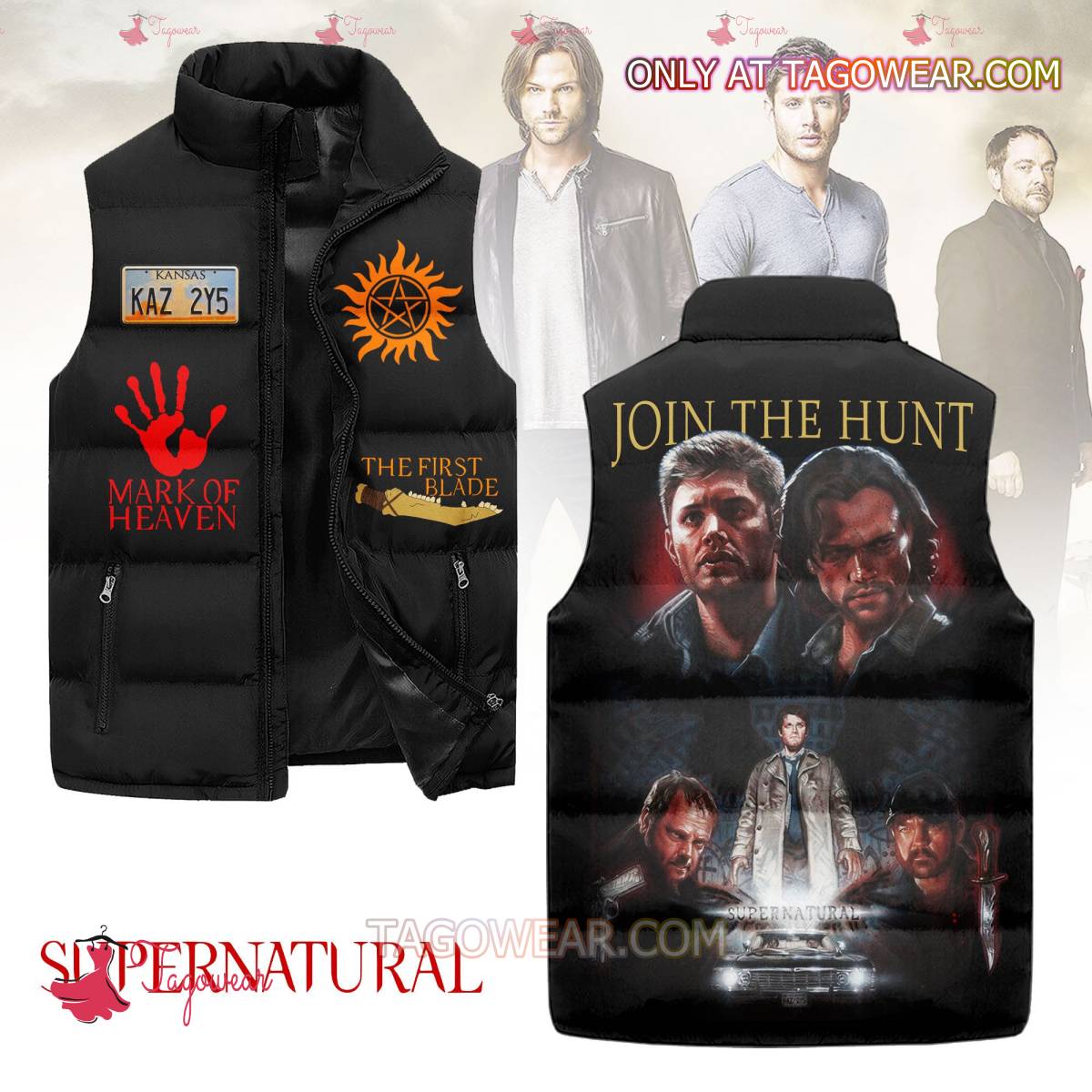 Supernatural Join The Hunt Puffer Sleeveless Jacket