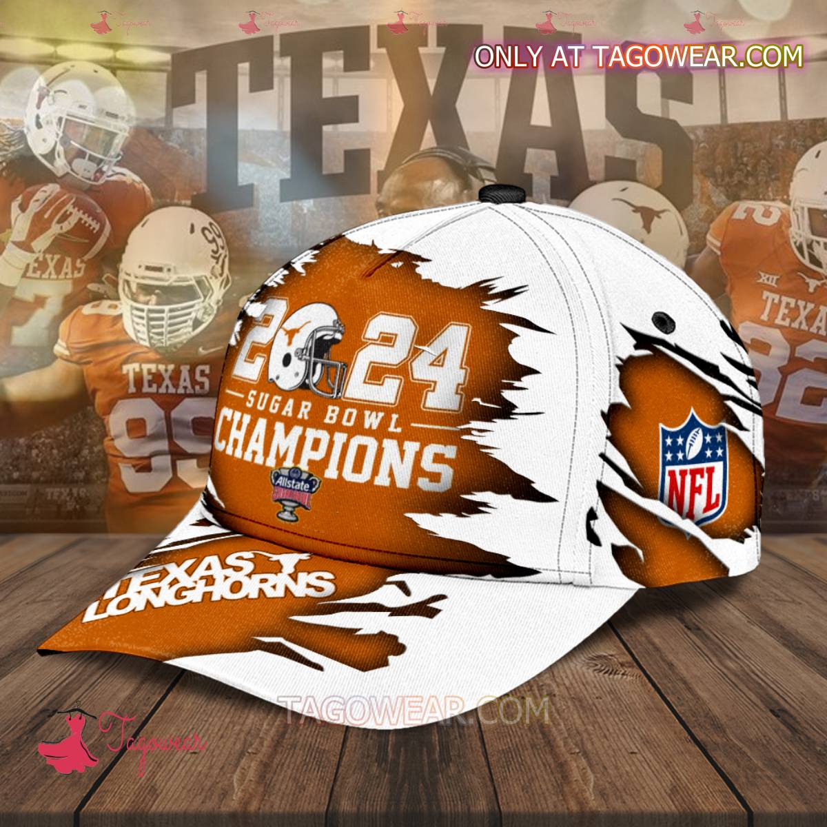 Texas Longhorns 2024 Sugar Bowl Champions Basic Cap b