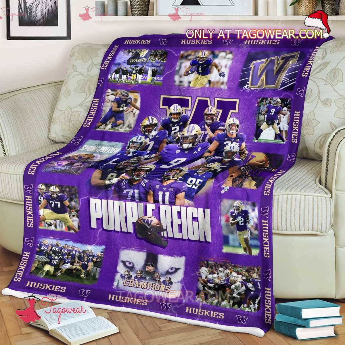 Washington Huskies Purple Reign Blanket b