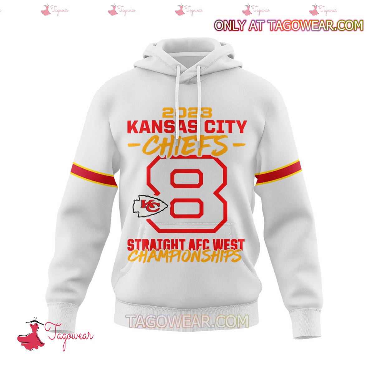 2023 Kansas City Chiefs 8 Straight Afc West Championships T-shirt, Hoodie a