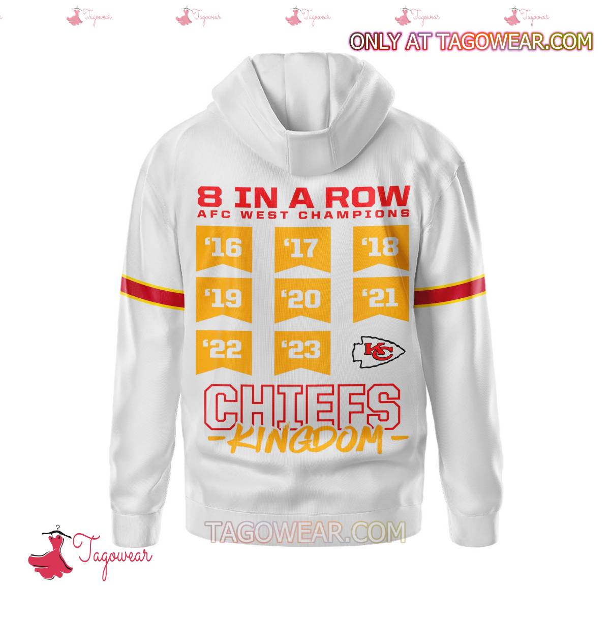 2023 Kansas City Chiefs 8 Straight Afc West Championships T-shirt, Hoodie b