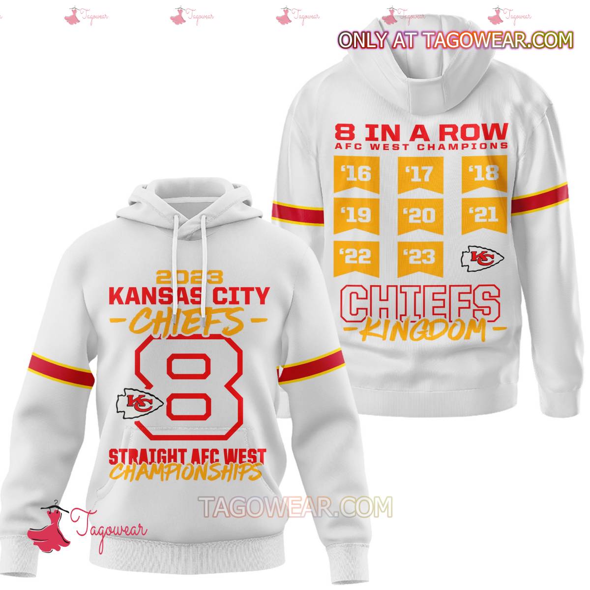 2023 Kansas City Chiefs 8 Straight Afc West Championships T-shirt, Hoodie
