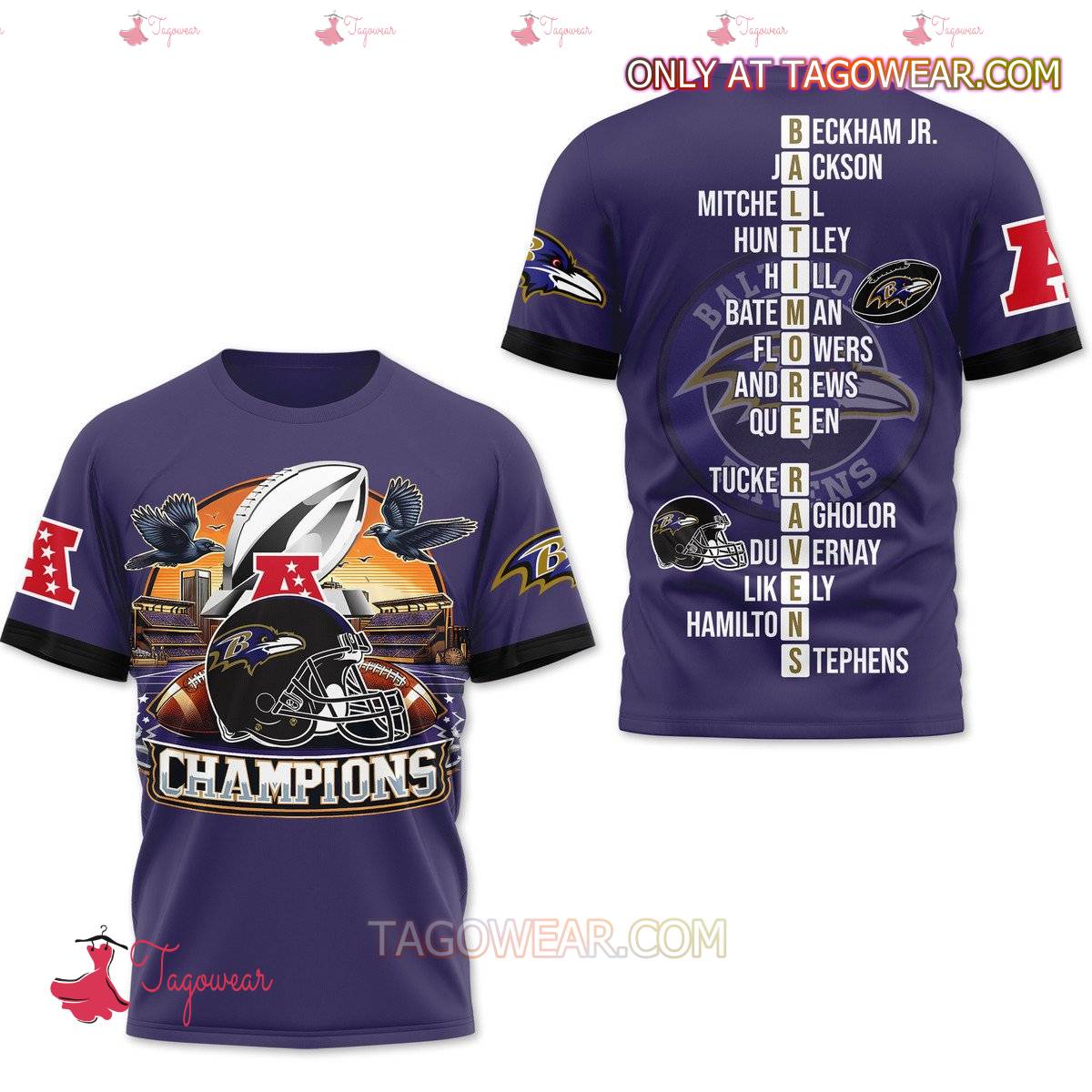 Afc Championship Baltimore Ravens Players Shirt