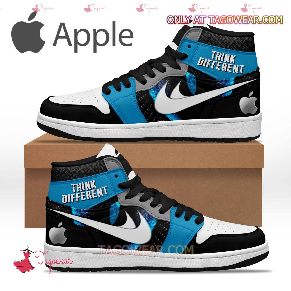 Apple Think Different Air Jordan High Top Shoes