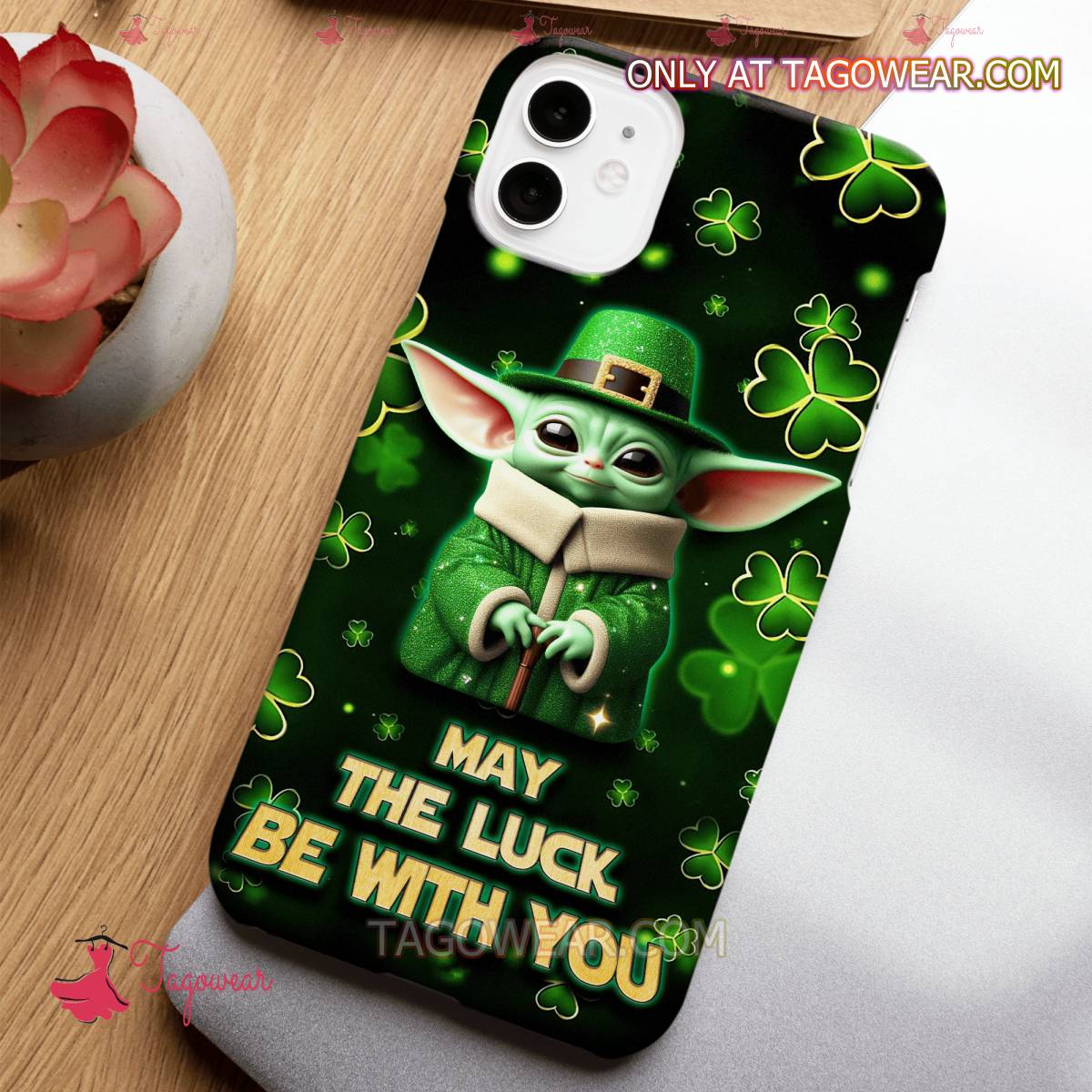 Baby Yoda May The The Luck Be With You Patrick's Day Phone Case a