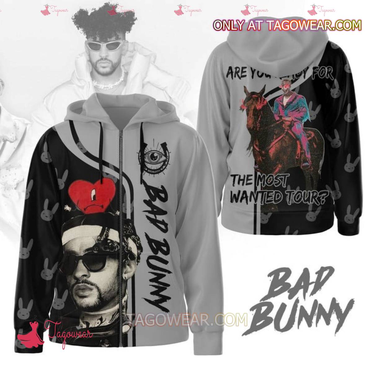 Bad Bunny Are You Ready For The Most Wanted Tour Hoodie