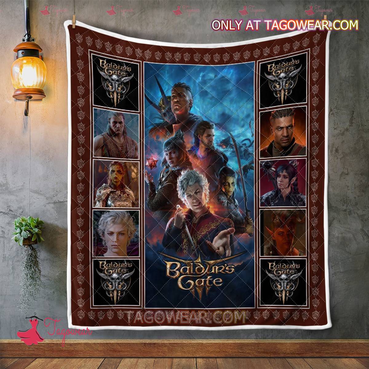 Baldur's Gate Characters Quilt Blanket