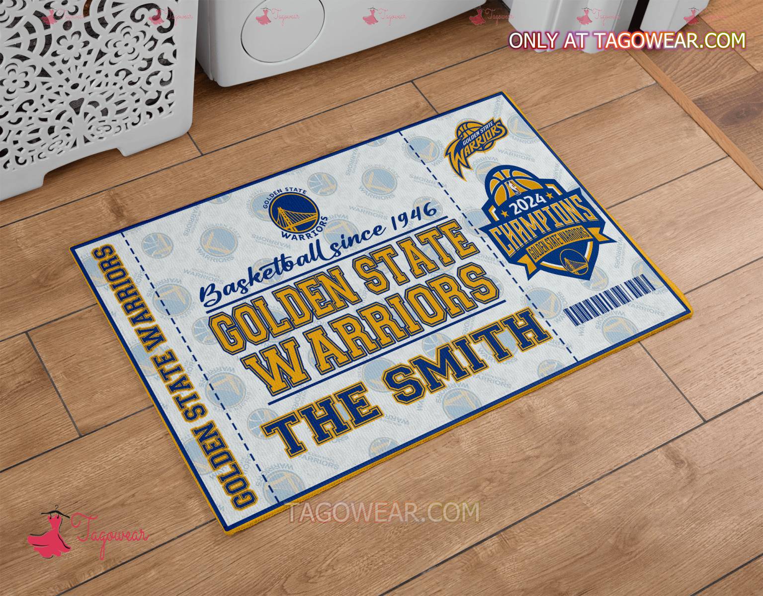 Basketball Since 1946 Golden State Warriors Personalized Doormat a