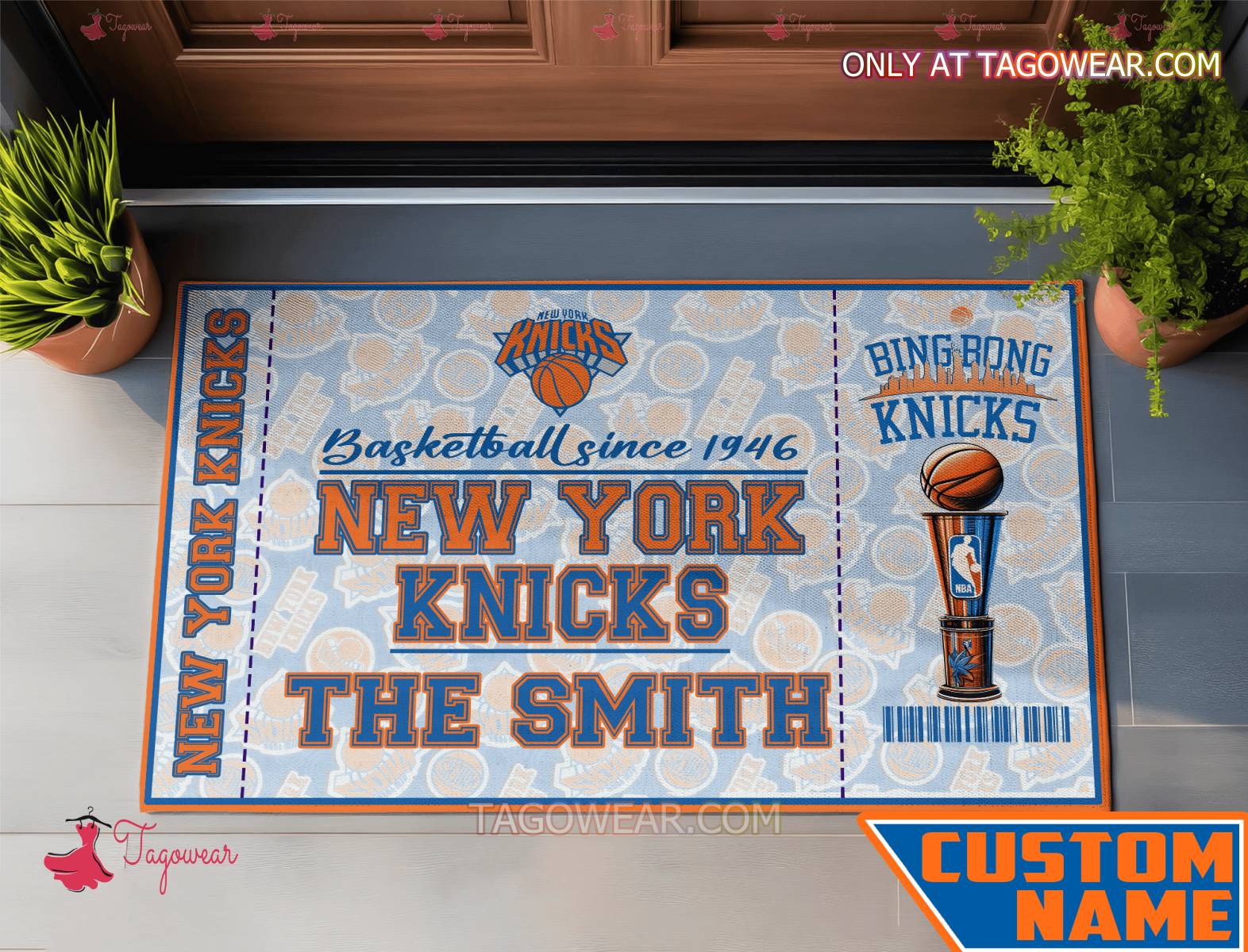 Basketball Since 1946 New York Knicks Personalized Doormat