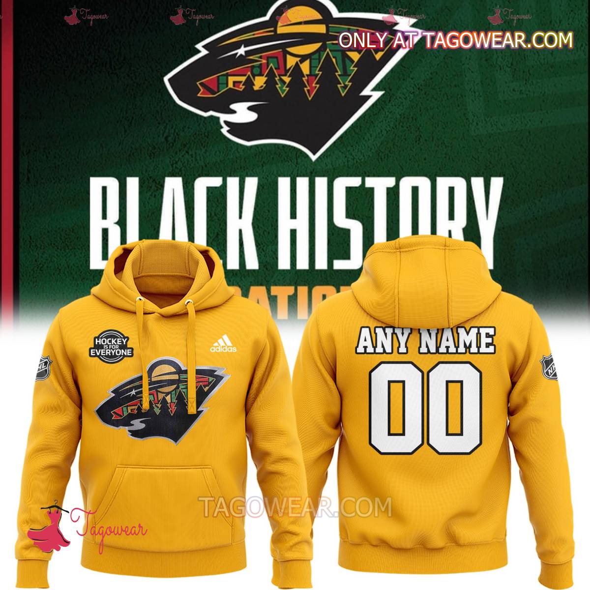 Black History Minnesota Wild Hockey Is For Everyone Personalized Hoodie