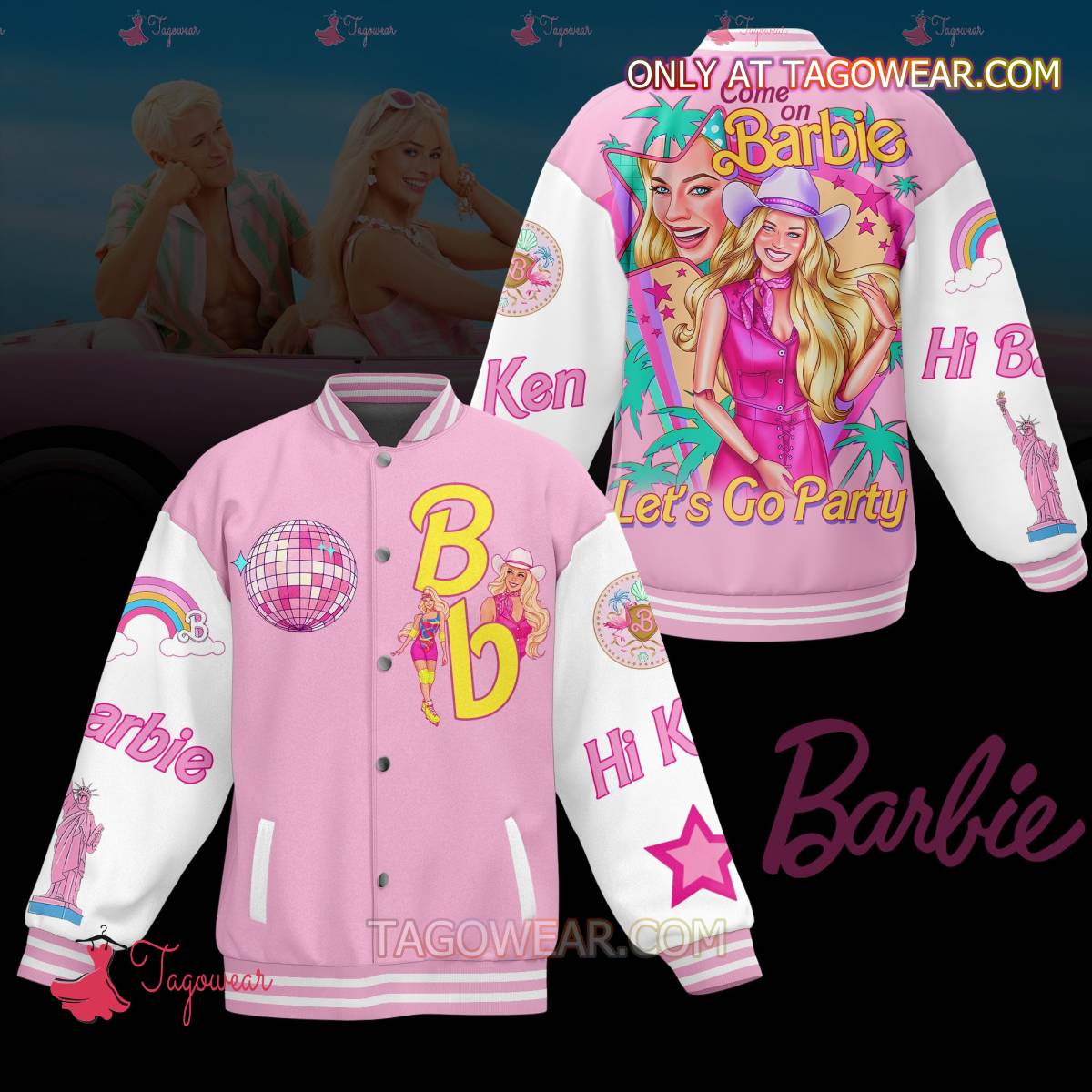 Come-On-Barbie-Let's-On-Party-Baseball-Jacket