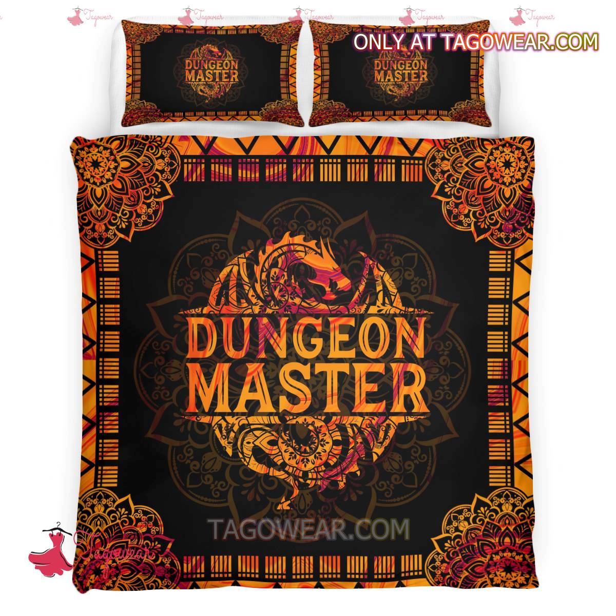 Dungeons And Dragons Dungeon Master Mandala Flower Bedding Set a