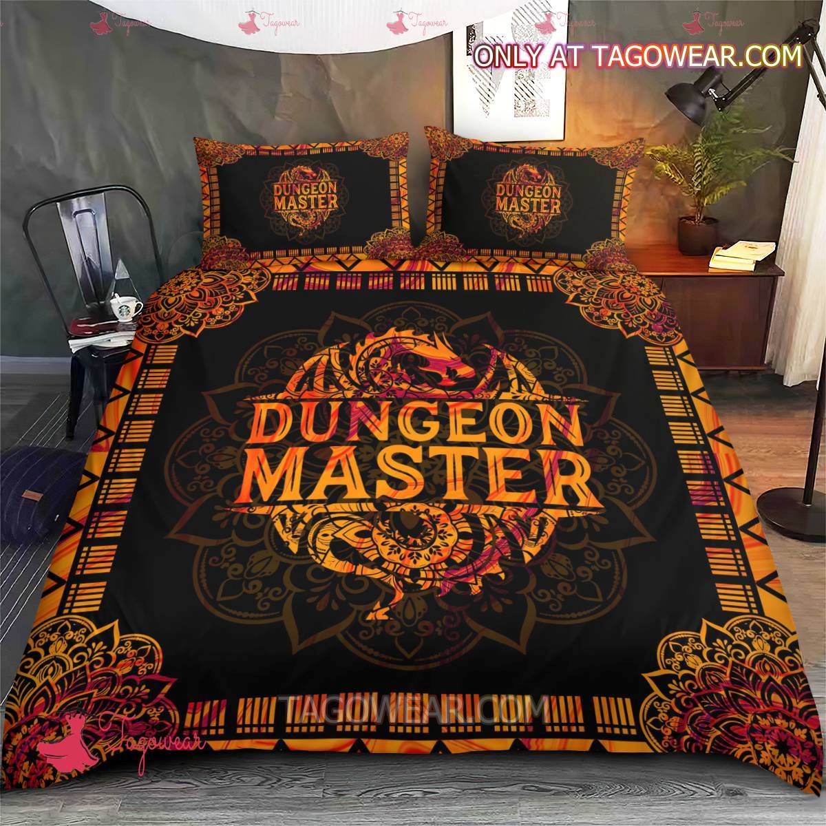 Dungeons And Dragons Dungeon Master Mandala Flower Bedding Set