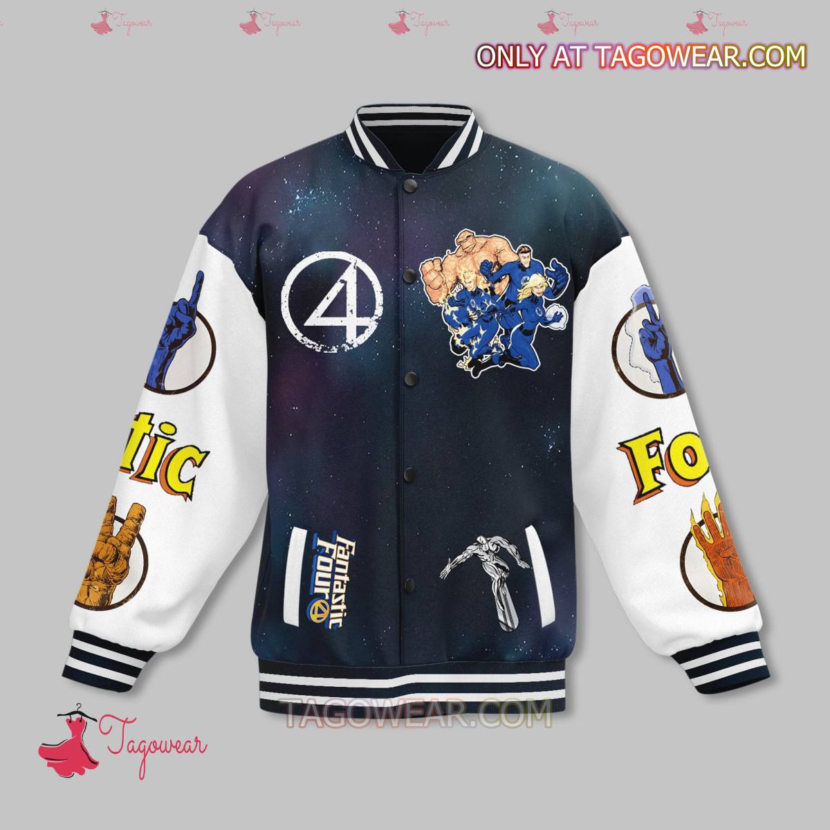 Fantastic-Four-There's-No-Problem-That-Can't-Be-Solved-Baseball-Jacket a