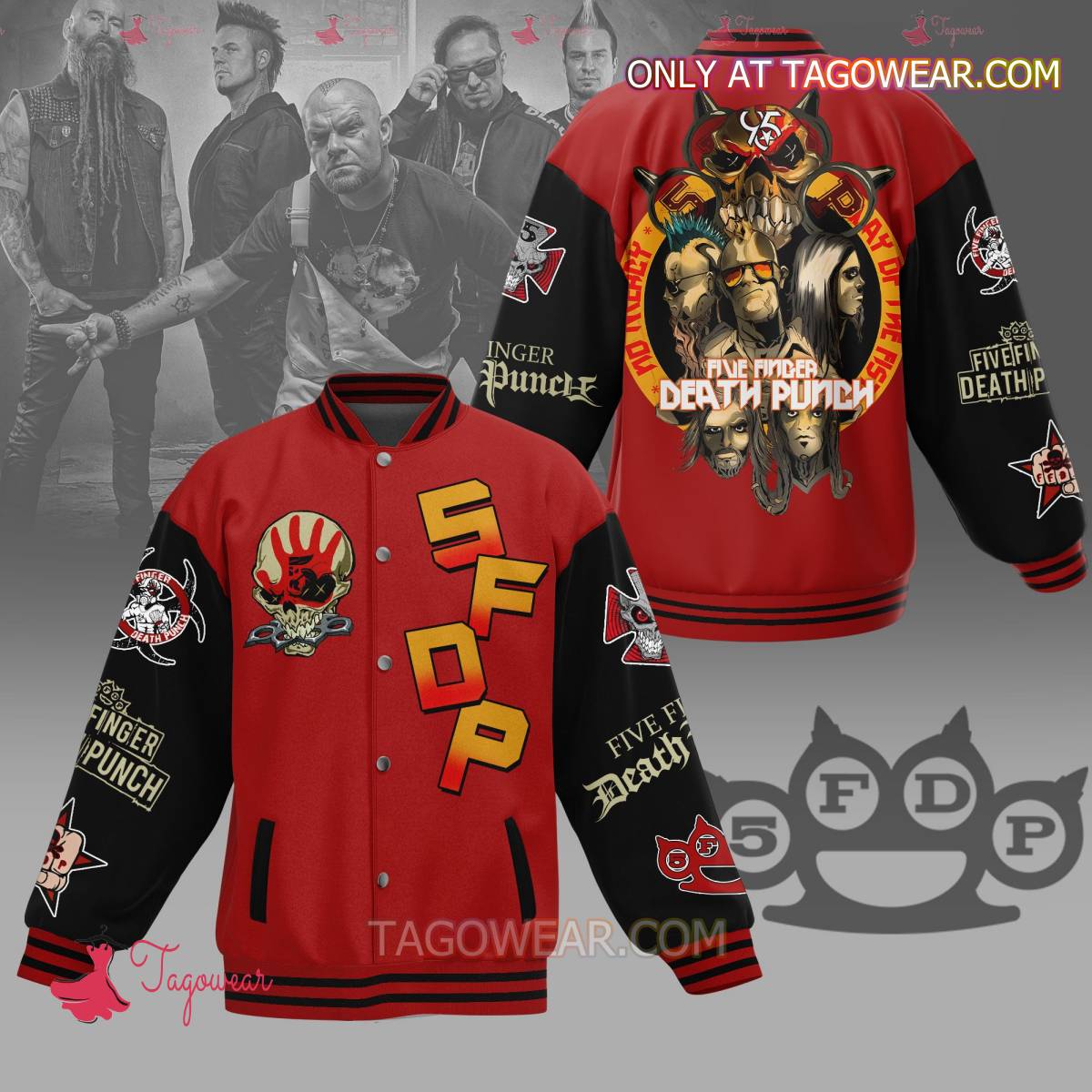 Five Finger Death Punch The Way Of The Fist Baseball Jacket