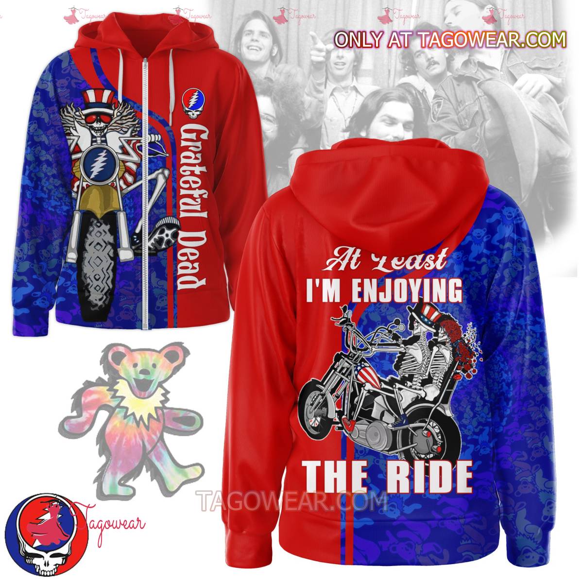 Grateful Dead At Least I'm Enjoying The Ride Hoodie