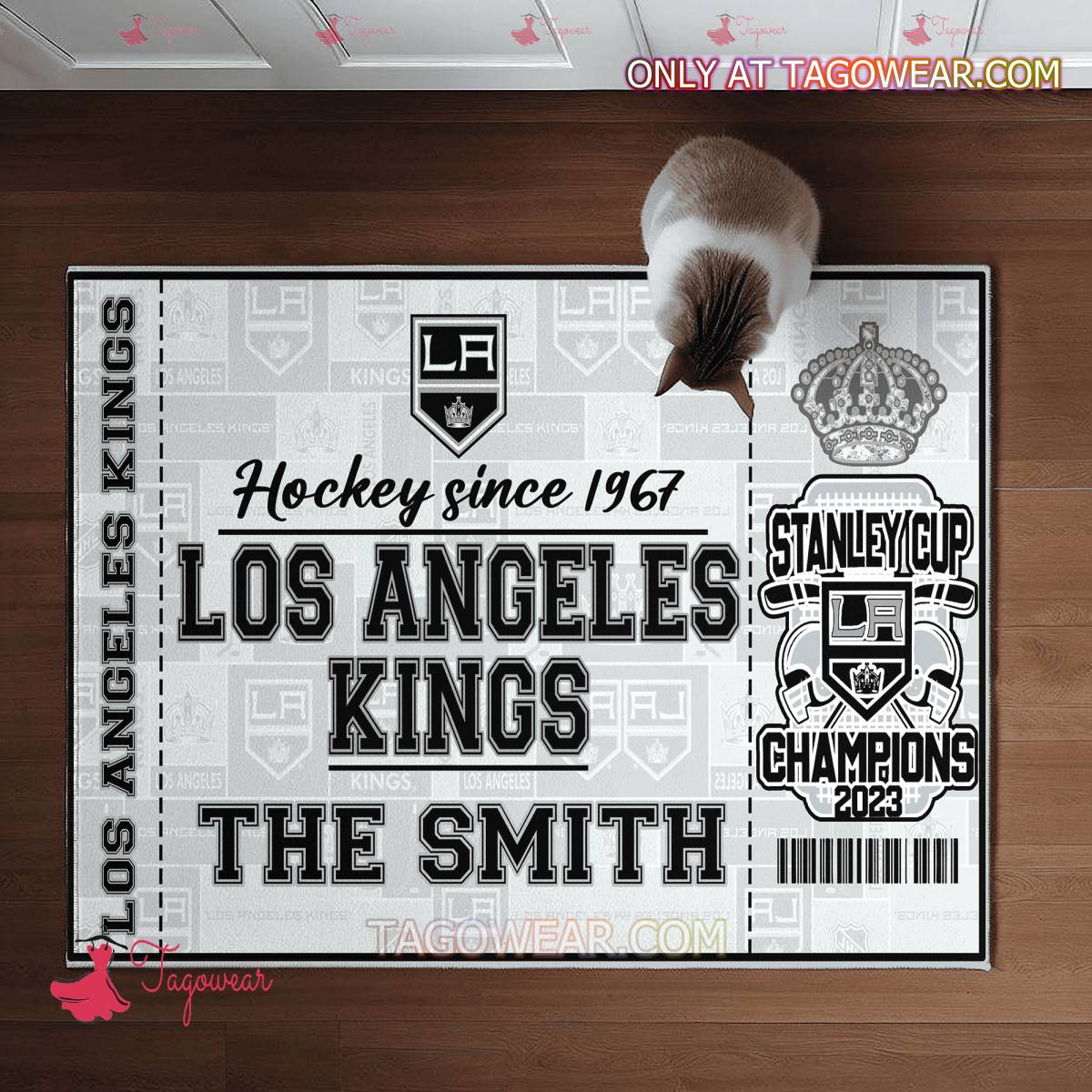 Hockey Since 1967 Los Angeles Kings Personalized Doormat a