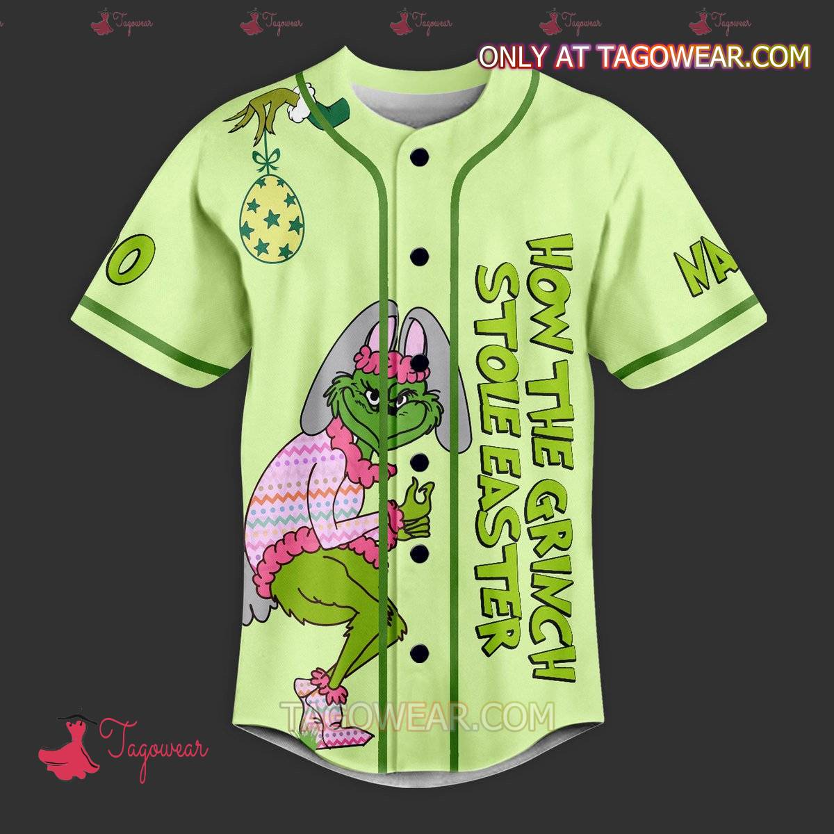 How The Grinch Stole Easter Personalized Baseball Jersey a
