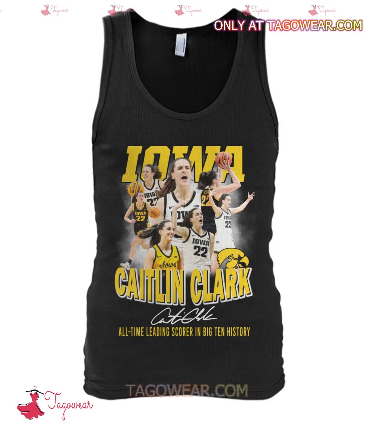 Iowa Caitlin Clark Signature All-time Leading Scorer In Big Ten History Shirt x
