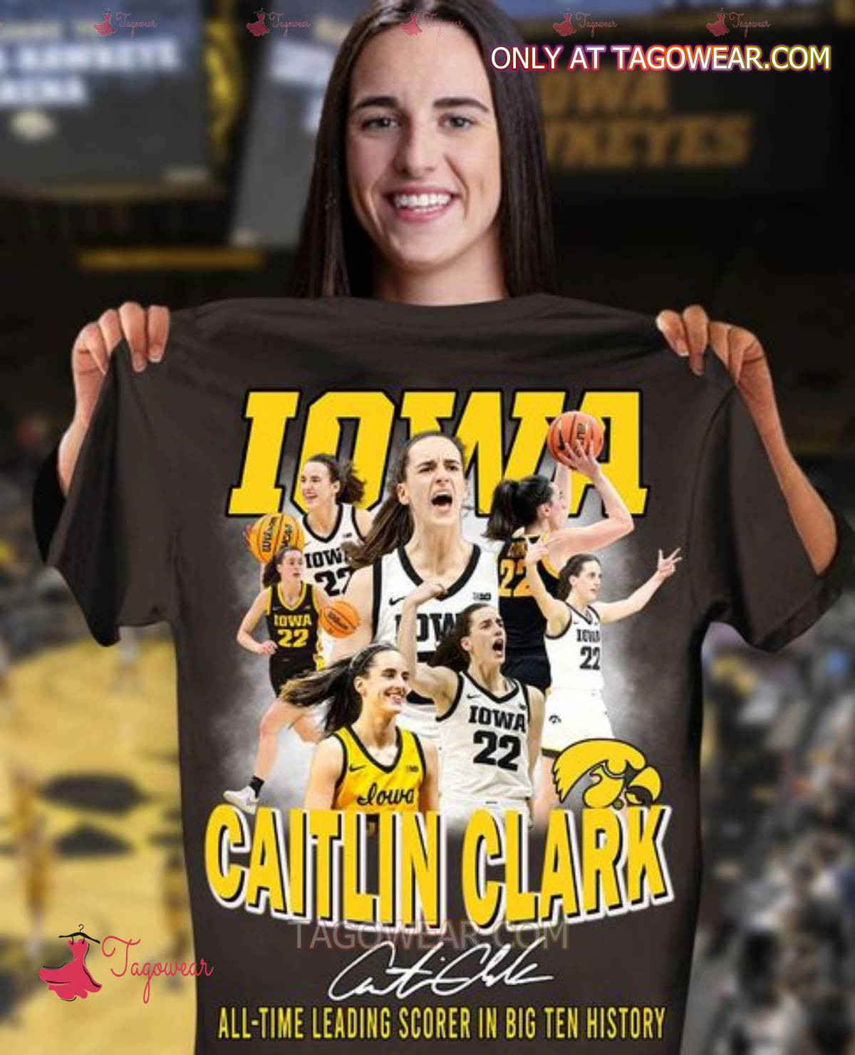Iowa Caitlin Clark Signature All-time Leading Scorer In Big Ten History Shirt