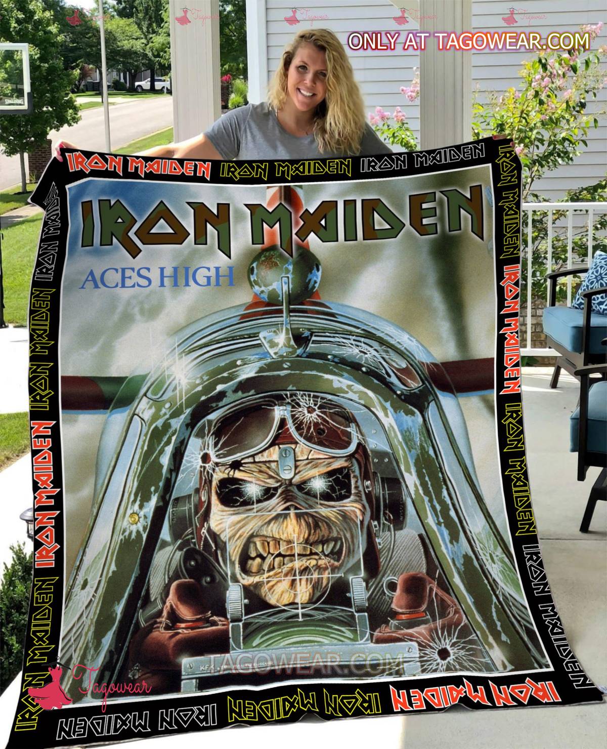 Iron Maiden Aces High Blanket
