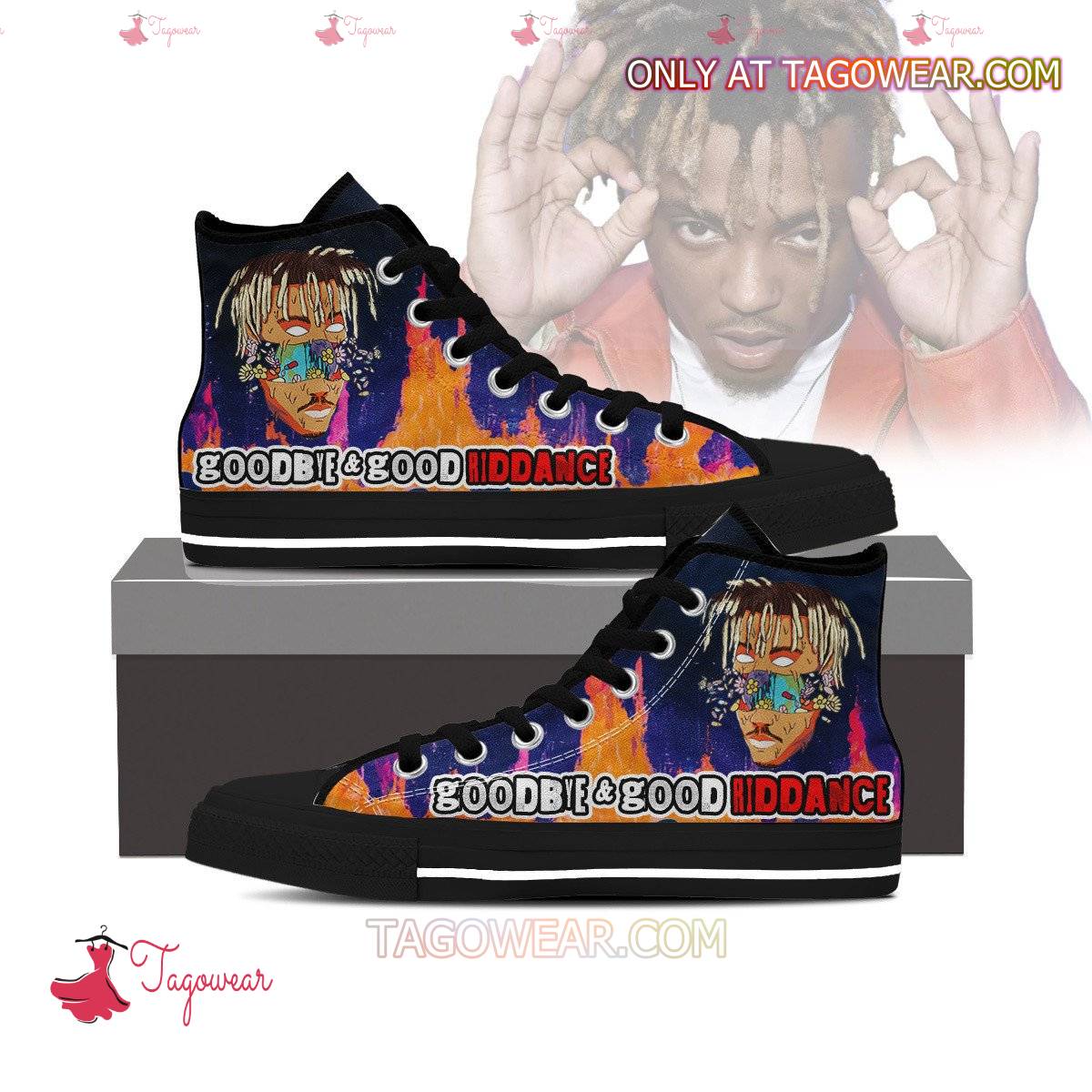 Juice Wrld Goodbye And Good Riddance High Top Canvas Shoes