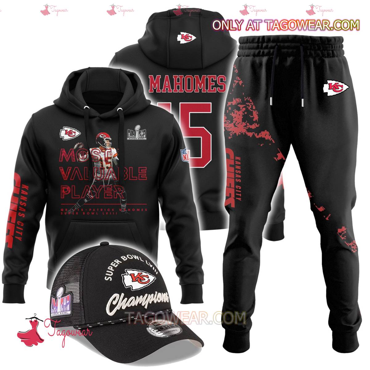 Kansas City Chiefs Champions Super Bowl Patrick Mahomes Most Valuable Player Hoodie And Pants